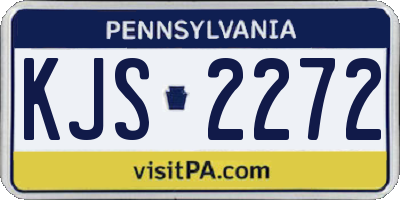 PA license plate KJS2272