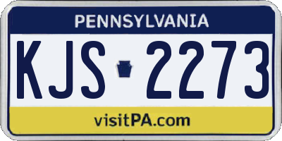 PA license plate KJS2273