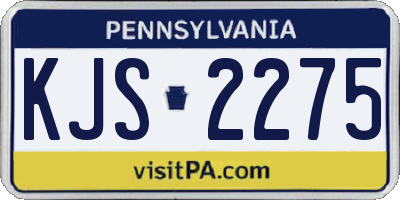 PA license plate KJS2275