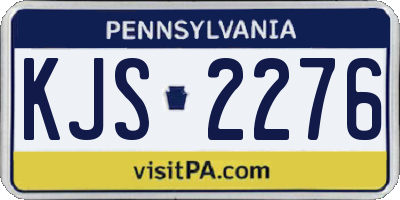 PA license plate KJS2276