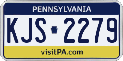 PA license plate KJS2279