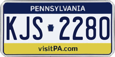 PA license plate KJS2280