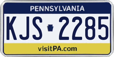 PA license plate KJS2285