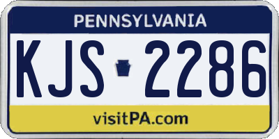 PA license plate KJS2286