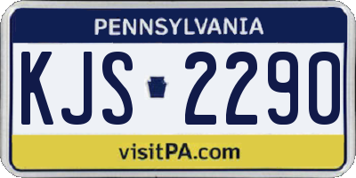 PA license plate KJS2290