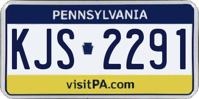 PA license plate KJS2291