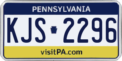 PA license plate KJS2296