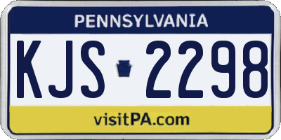PA license plate KJS2298