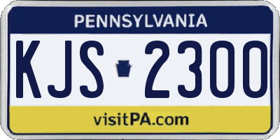 PA license plate KJS2300