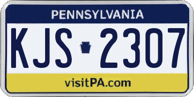 PA license plate KJS2307