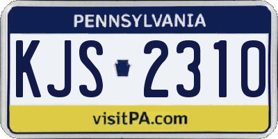 PA license plate KJS2310
