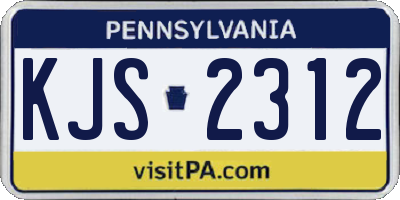 PA license plate KJS2312