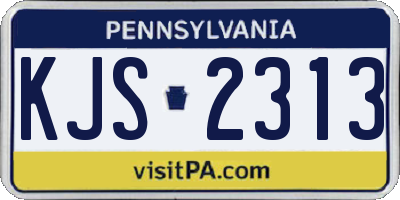 PA license plate KJS2313