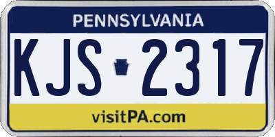 PA license plate KJS2317
