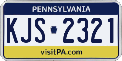 PA license plate KJS2321