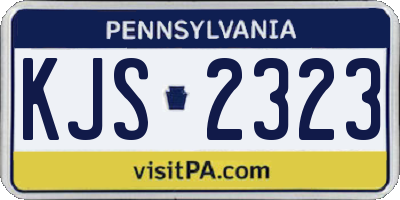 PA license plate KJS2323