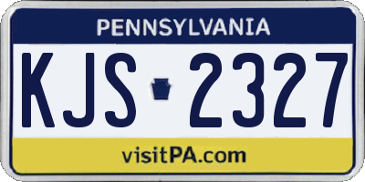 PA license plate KJS2327