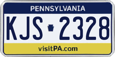 PA license plate KJS2328