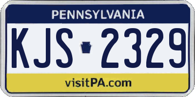 PA license plate KJS2329