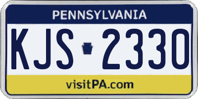 PA license plate KJS2330