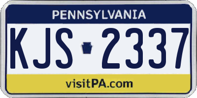 PA license plate KJS2337