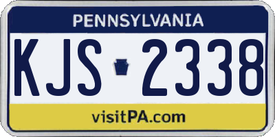 PA license plate KJS2338