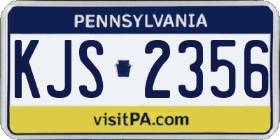 PA license plate KJS2356
