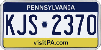 PA license plate KJS2370