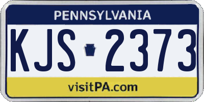 PA license plate KJS2373