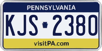 PA license plate KJS2380