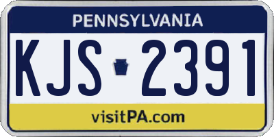 PA license plate KJS2391