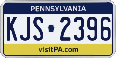 PA license plate KJS2396