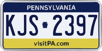 PA license plate KJS2397