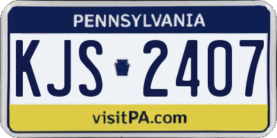 PA license plate KJS2407