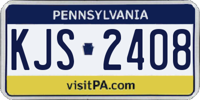 PA license plate KJS2408