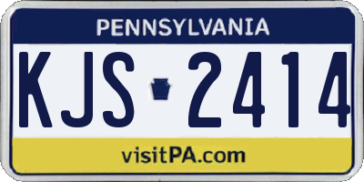 PA license plate KJS2414