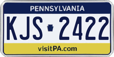 PA license plate KJS2422