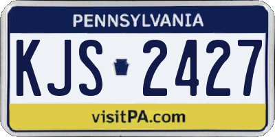 PA license plate KJS2427