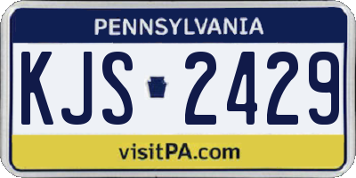 PA license plate KJS2429