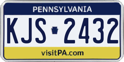 PA license plate KJS2432
