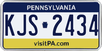 PA license plate KJS2434