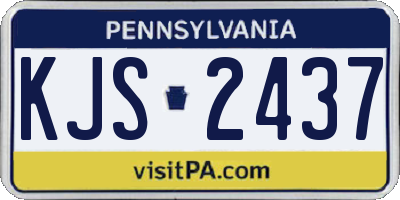 PA license plate KJS2437