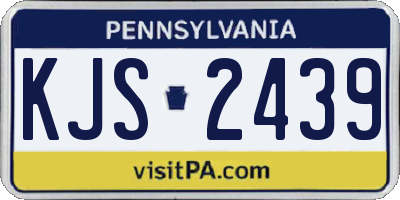 PA license plate KJS2439