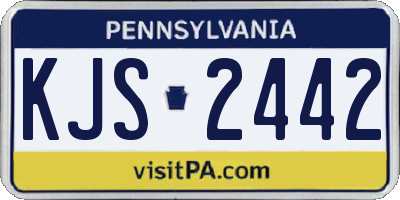 PA license plate KJS2442