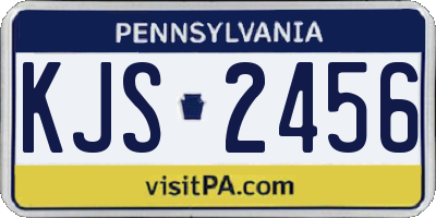 PA license plate KJS2456