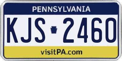 PA license plate KJS2460