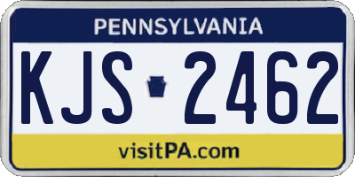 PA license plate KJS2462