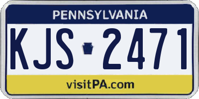 PA license plate KJS2471