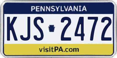 PA license plate KJS2472