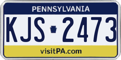 PA license plate KJS2473